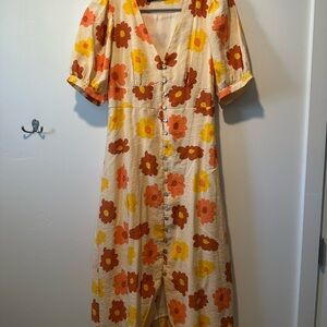 Floral Button-Down Dress